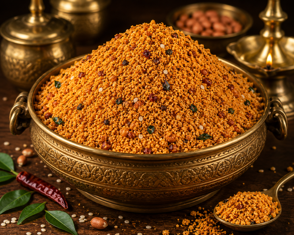 Traditional Andhra Nuvvula Karam Podi Recipe