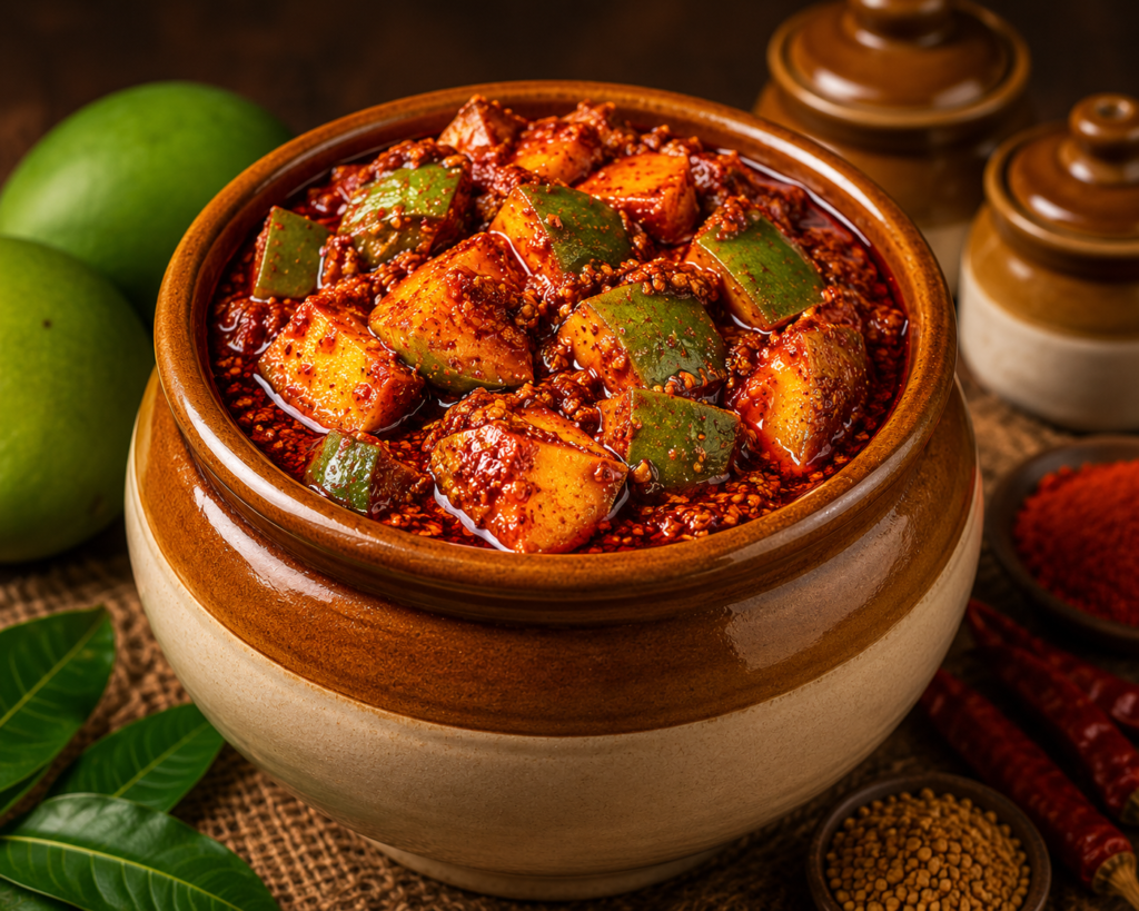 Traditional Andhra Avakaya Pickle Recipe