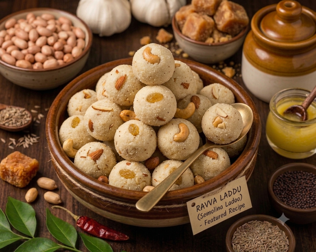 Traditional Rava Laddu Recipe